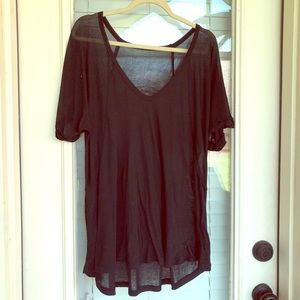 We The Free, Free People deep V neck boyfriend tee